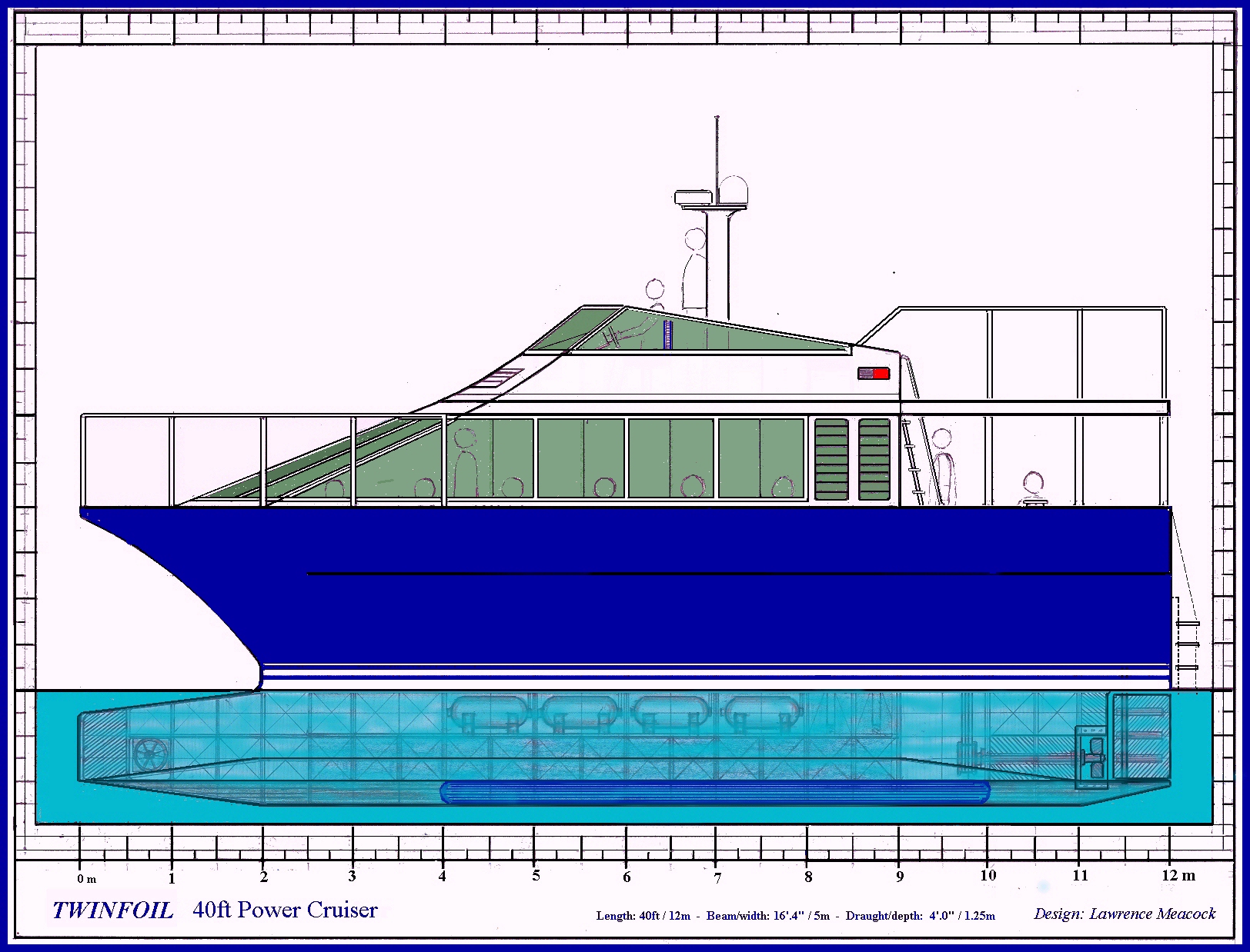 40ft Twinfoil Power Cruiser